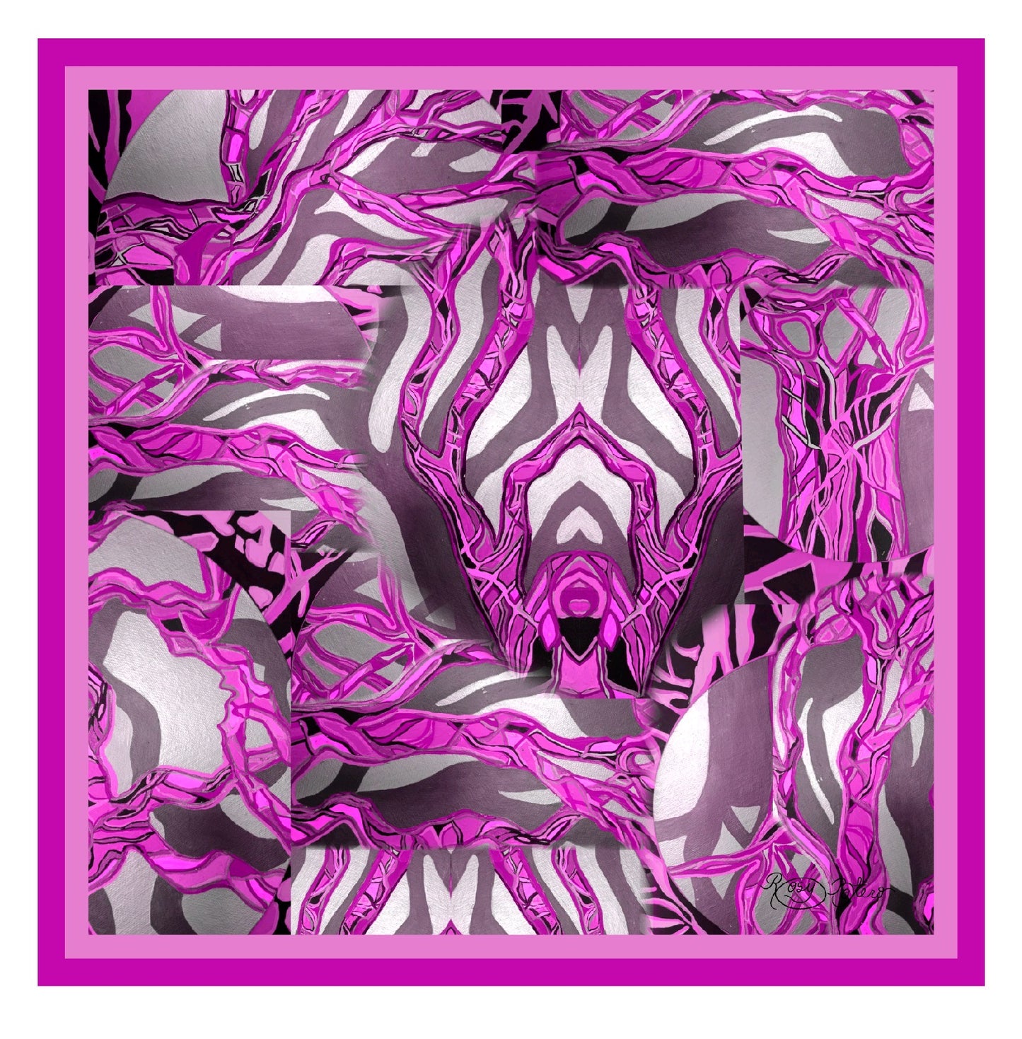 Pañuelo Ramas Fucsia