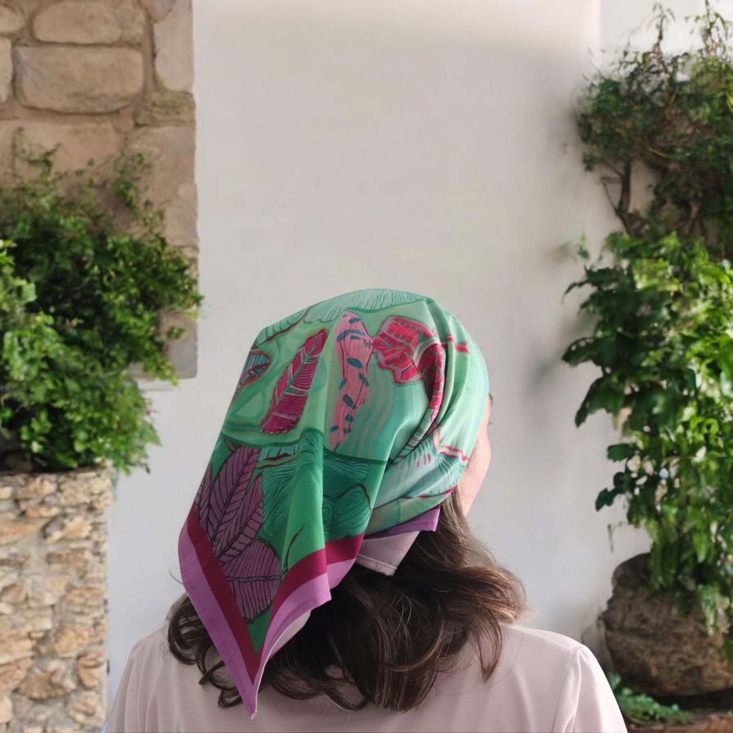 Pañuelo Paisaje Rosa