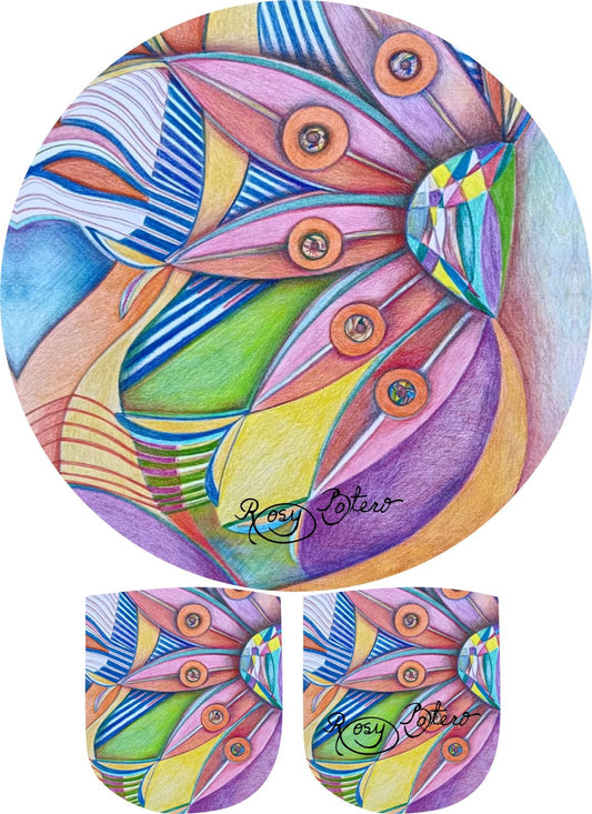 Abanico Plegable Prisma Vibrante