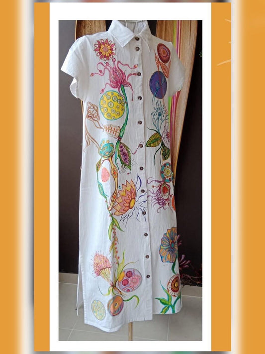 Vestido en Lino Custom Art