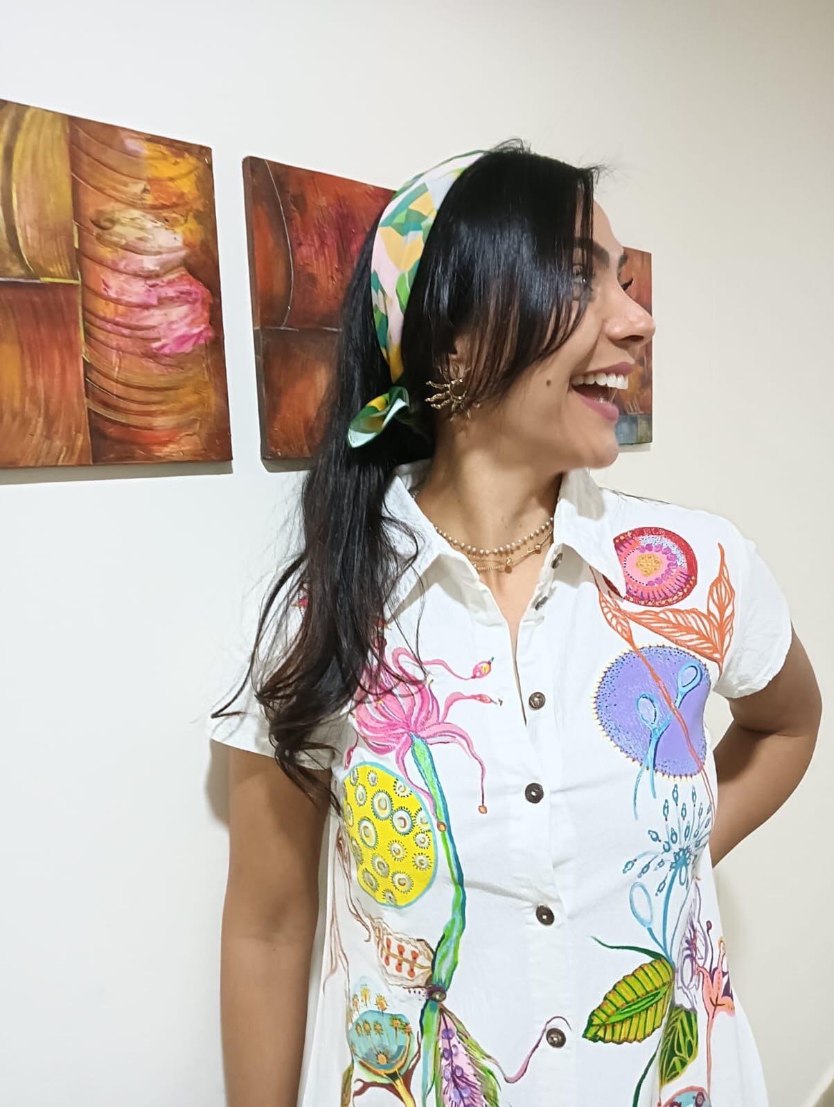 Vestido en Lino Custom Art