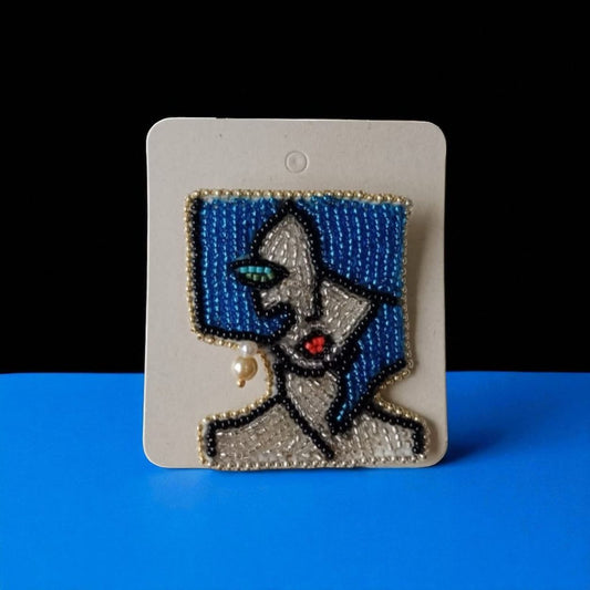 Broche Dama Azul