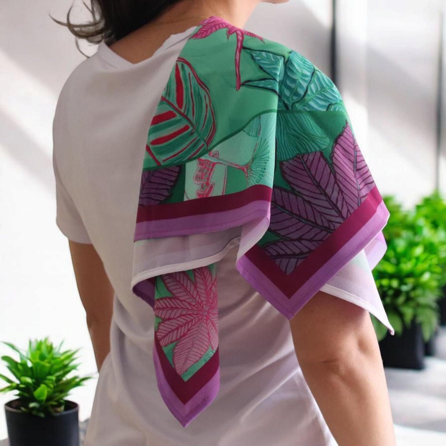 Pañuelo Paisaje Rosa