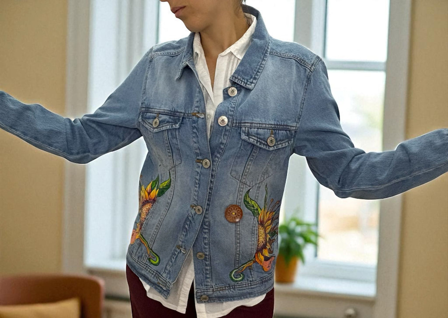 Chaqueta Vaquera Pintada a Mano