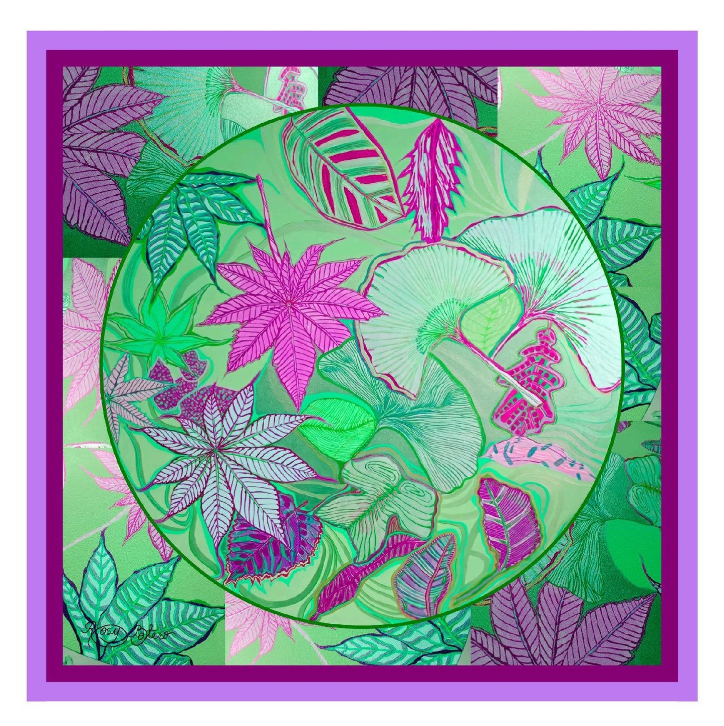 Pañuelo Paisaje Rosa