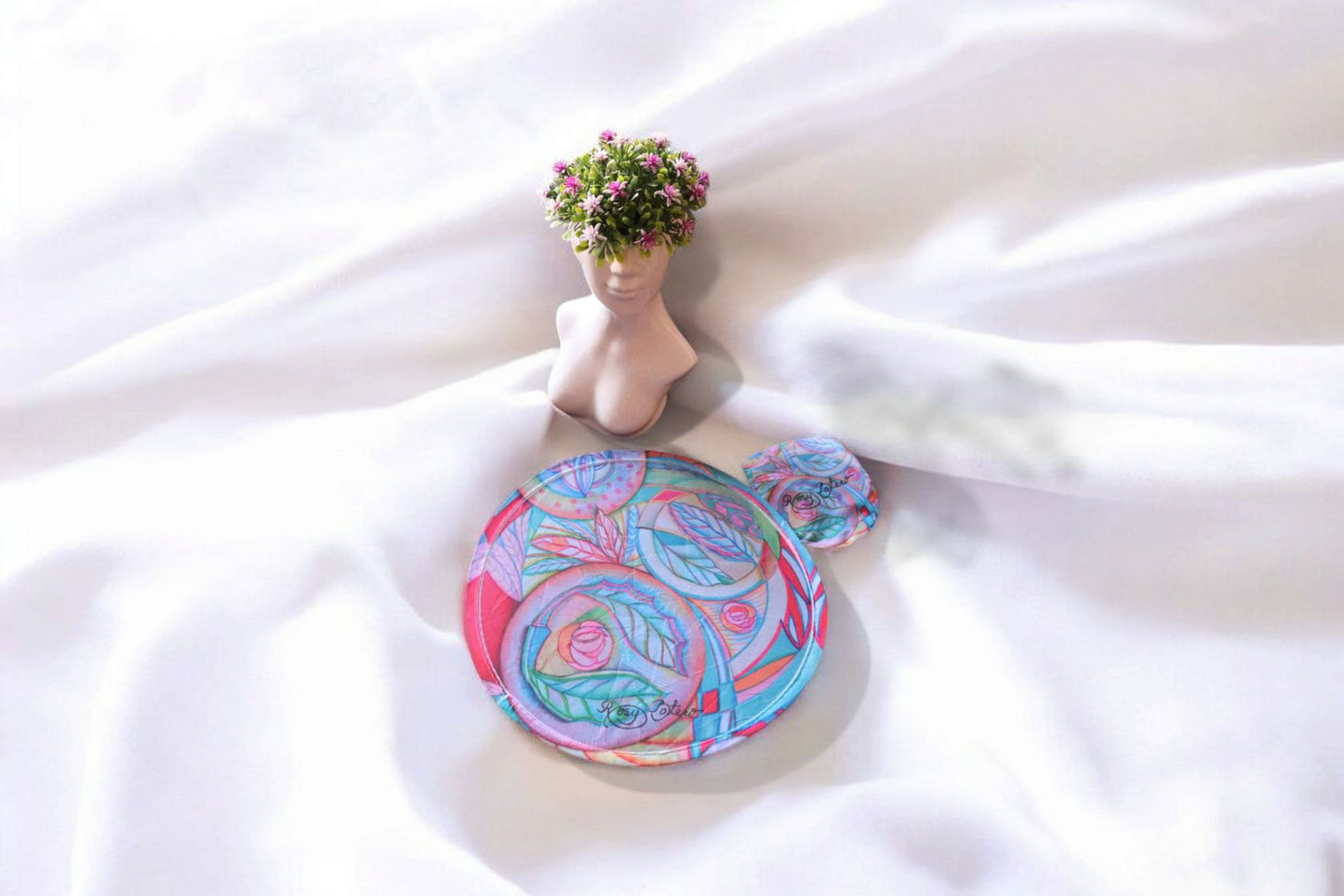 Abanico Plegable Azulado