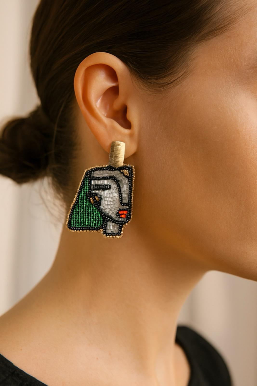 Pendientes Media Cara Egipcia