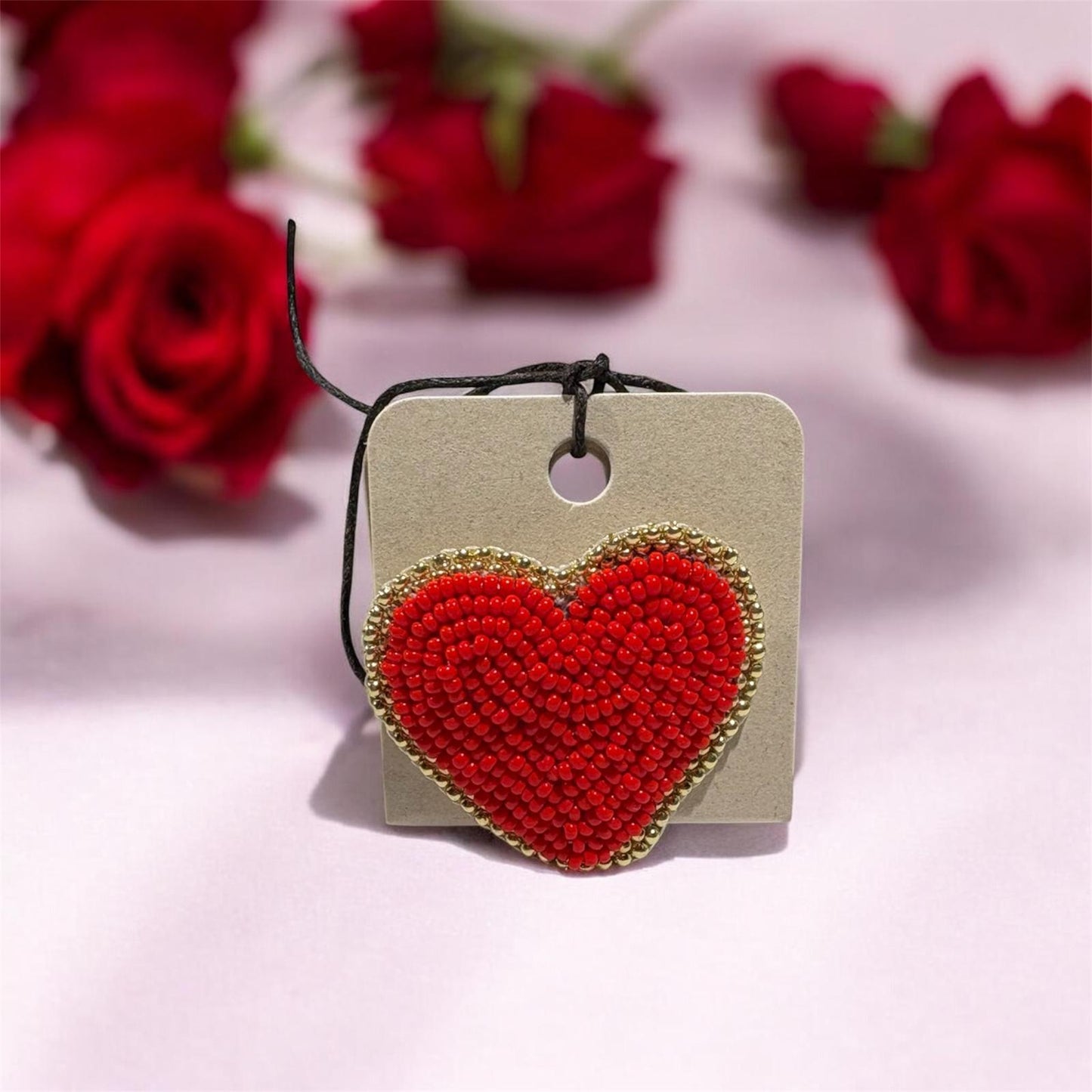 Broche Corazon Bordado
