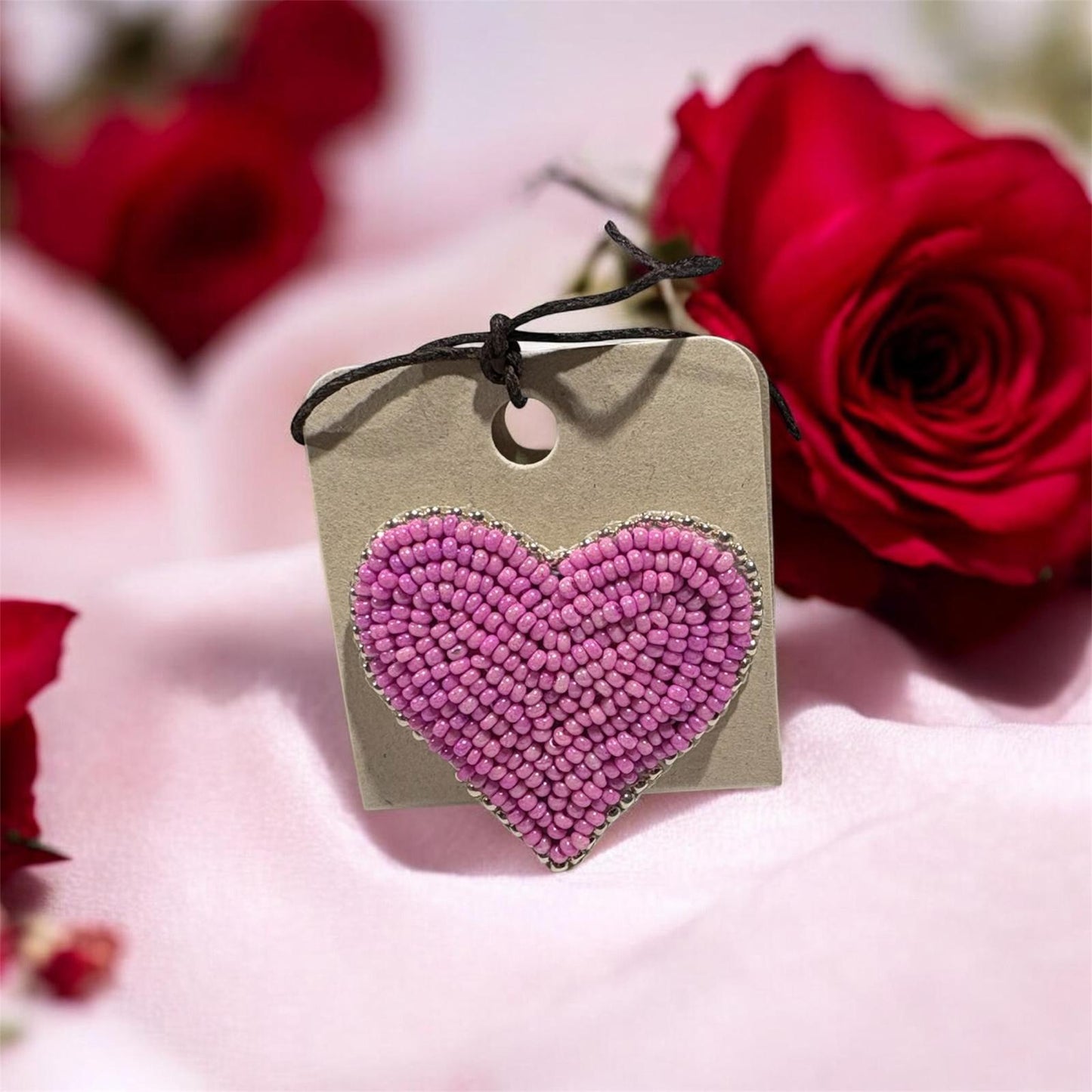 Broche Corazon Bordado